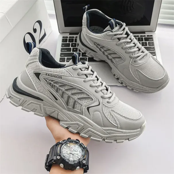 Sports 2024 Summer New Dad Trendy Mesh Breathable Thin Versatile Casual Running Shoes_vogvips.com