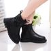 Autumn Winter Girls' Boots For Older Children, Wear-Resistant And Warm, Unisex Martin Low-Cut Short Boots, Sizes 26-36_vogvips.com
