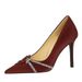 3391-1 European And American Fashion Party Stiletto Ultra High Heels Shallow Mouth Pointed Toe Rhinestone Bow Single_vogvips.com