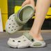 Summer Men's Thick-Soled Non-Slip Breathable Toe-Cap Garden Clogs Casual Beach Slippers Sandals_vogvips.com
