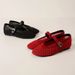 Spring Fashion Mesh Flats Hollow Mary Jane Fishnet Shoes Strap Ballet Shoes Women_vogvips.com