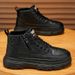 Men's Martin Spring Autumn 2025 New British Style Casual Versatile Thick Sole Non-Slip Motorcycle Leather Boots_vogvips.com
