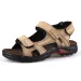 COW LEATHER Men's Outdoor Beach Sports Shoes Genuine Leather GLADIATOR Light Open Toe Sandals Plus Size 38-48_vogvips.com