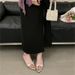 French-style Women's Slippers 2025 Spring-summer For Outdoor Wear With Skirts, High-heeled Shoes, Fashionable Sandals,_vogvips.com