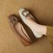 Women's Spring/Summer 2025 New Fashion Square Head, Middle Thick Heel, Hollow Out Breathable Water Diamond Rice White_vogvips.com