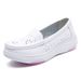 Nurse Shoes Women's Comfortable Non-slip Soft Sole Breathable Hollow Mid-heel Elevating Medical Work Shoes_vogvips.com