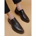 Euro Step New Thick-Soled Brogue Carved Men's Height-Increasing Genuine Leather Business Lace-Up Formal Commuting Date Shoes_vogvips.com