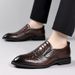 Style 2024 New Men's Casual Leather Crocodile Pattern British Loafers Pointed Toe European Version Formal Business Shoes_vogvips.com
