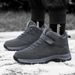 New Winter Boots For Men Waterproof PU Leather Warm Snow Ankle Boots Outdoor Warm Plush Non-slip Work High-top Casual Shoes_vogvips.com