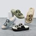 Bebealy New EVA Flat Sandals Thick-Soled And Lightweight Men Sandals Anti-Slip And Durable House Slippers With Double Buckle_vogvips.com