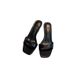 Women's Genuine Leather High Heeled Slingback Sandals Square Toe Open Toe Stiletto Heel French Style Summer 2025 New_vogvips.com