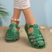 European And American Foreign Trade Hollowed-out Closed-toe Flat For Women, In Stock, Cross-border, New Summer Style,_vogvips.com