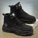 European Warm Series Shoes Autumn 2025 New High-top Work Men's Versatile Thick-soled Sports Height-increasing Outdoor Martin Boots Non-slip_vogvips.com