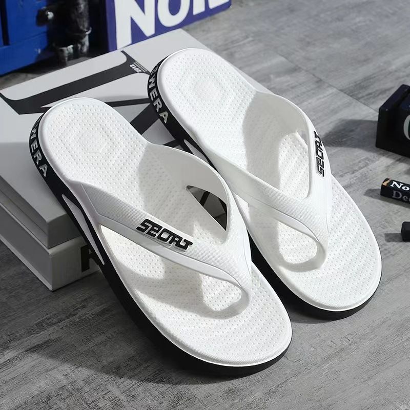 New Fashionable Casual Simple Flip Flops, Outerwear, Anti Slip, Men's Breathable Beach Sandals_vogvips.com
