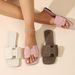 New Solid Color Lightweight Outdoor Casual Flat Slippers Summer Women's Beach Non-slip Wear-resistant Open Toe Flip-flops_vogvips.com