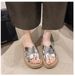 Slip-On For Skirts, Non-Slip Beach Sandals, Women's Summer Outdoor Wear 2025 New Thick-Soled Silver Sandals_vogvips.com