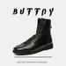 Men's Shoes Board Shoes High Tube Casual Senior Sense Martin Boots Niche Design Training Shoes Senior Chelsea_vogvips.com