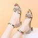 2024 New Sandals Gold And Silver Low Heel Casual Women Open Toe Summer Light Fashion Women's Shoes_vogvips.com