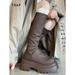 National Trend Petite Rider This Year's Popular High Tube Over-the-Knee Black Chunky Heel Slouchy Long Slim Boots_vogvips.com
