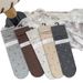 Women's Floral Lace Crew Socks – French Vintage Style, Breathable Cotton, Boho Chic Socks For Casual & Fashion Looks Pile Socks With Dexun Shoes_vogvips.com