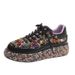 Autumn 2023 New Diamond-studded Muffin Shoes Lady Rhinestone Casual Sneakers Lady Fashion Sneakers_vogvips.com