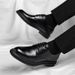 Men's Dress Shoes Heightening 6cm Business Formal Wedding Groom Shoes Thick Bottom Leather Rubber Sole Adult Footwear_vogvips.com