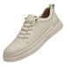 Large Size Beef Two-layer Leather Board Shoes Men's Free Shoelaces Casual British Sports Shoes_vogvips.com