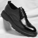 Euro Step Four Seasons Brogue Carved Single Business Formal Youth British Style Trendy Men's Leather Shoes_vogvips.com