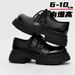 ShoeVault Derby For Men, Thick Sole, Hidden Increase Of 10cm, Round Toe, Big Toe British Style, Black Work Shoes, Height_vogvips.com
