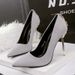 Korean Fashion Pointed High Heeled Nightclub Sexy Metal Heel Singles Stiletto Bowknot Women S Shoes_vogvips.com