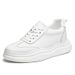 Height-increasing Men's Shoes Platform Muffin Shoes Inner Height-increasing Board Shoes Low-top Cowhide Surface Retro Sneakers_vogvips.com