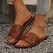 Women's Shoes Plus Size European American Style Flip Flops Summer New Beach Sandals Open Toe Flat Slippers For Women_vogvips.com