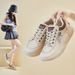 Little White Shoes Female Students Heightening Shoes Mesh Breathable Casual Board Shoes_vogvips.com