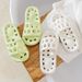 Bathroom Leakage Slippers For Women In Summer, Indoor Home Shower, Anti Slip Bathroom, Quick Drying Hollow Out Slippers For Men_vogvips.com