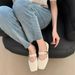 Women's Flat Shoes 2025, Soft-soled Mary Jane Shoes, New Vintage French Style, Spring Autumn, Square Toe, Versatile,_vogvips.com
