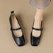Mary Jane Shoes Women's Skirt Retro Soft Leather Thick Heel Single Shoes Large Size Women's Shoes_vogvips.com