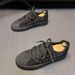 Internet Famous Diamond Inlaid Men's 2024 New Spirit Young Man Casual Sports Flat Bottomed Lace Up Korean Version_vogvips.com