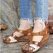Cross-border Foreign Trade 2021 Summer New Vintage Round-toe Wedge Heel Hollow Women's Shoes Versatile Casual Sandals In_vogvips.com