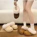 Inner Height Increase Furry Slippers For Women 2025 Winter New Style Fleece Lined Warm Northeast Cotton With_vogvips.com