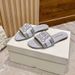 2025 New Embroidered Slippers For Women Outdoor Sheepskin Printed D Brand Beach Casual Trendy One-Word Graffiti_vogvips.com