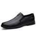 Men's Casual Leather Shoes Doudou Shoes Round Head Small Leather Shoes_vogvips.com