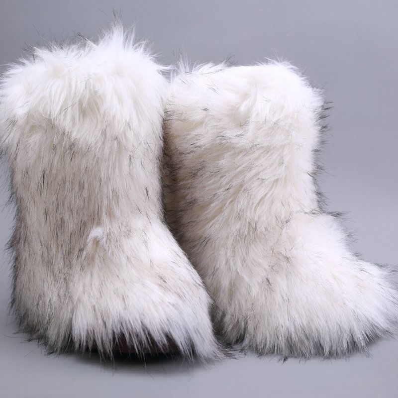 Women's Shoes spring and autumn new winter warm ladies outdoor cotton snow boots raccoon fur boots women_vogvips.com
