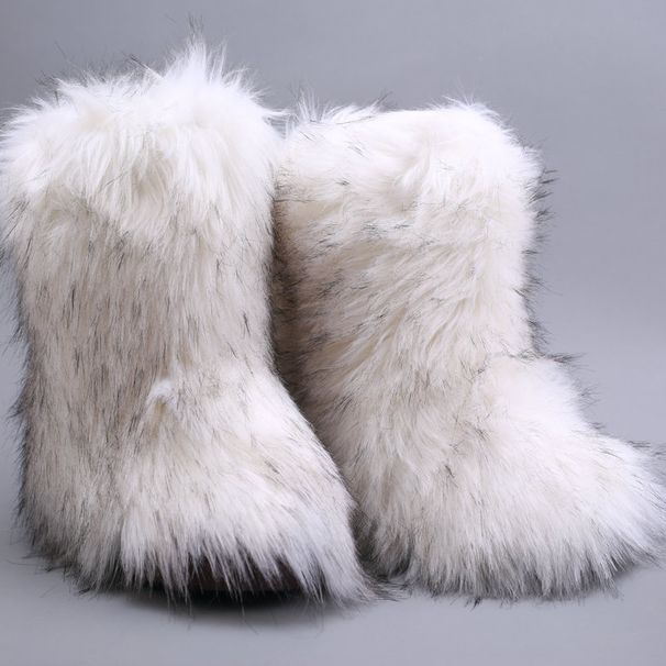 Women's Shoes spring and autumn new winter warm ladies outdoor cotton snow boots raccoon fur boots women_vogvips.com