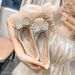 2025 Autumn New Heel Shoes, Water Diamond Square Head Single Shoes For Women, Wide Fat Feet, Large Size, Slim Shallow_vogvips.com