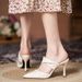 2022 Summer New Women's High Heels, Thin Heel, Small Slip-On, Comfortable Sandals, Large Size, Versatile, Soft, Commuter_vogvips.com