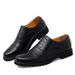 Euro Step Business Casual Three-Joint Security Uniform Work Black Four Seasons Leather Soft Sole Non-Slip Men's Shoes_vogvips.com