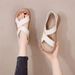 Roman With Covered Heel 2025 Summer New Fashion Versatile Flat Comfortable Slip-On Soft Leather Beach Sandals For_vogvips.com