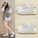 Little White Shoes Female Students Thick-soled Heightening Shoes Sports Board Shoes Casual Street Shoes_vogvips.com