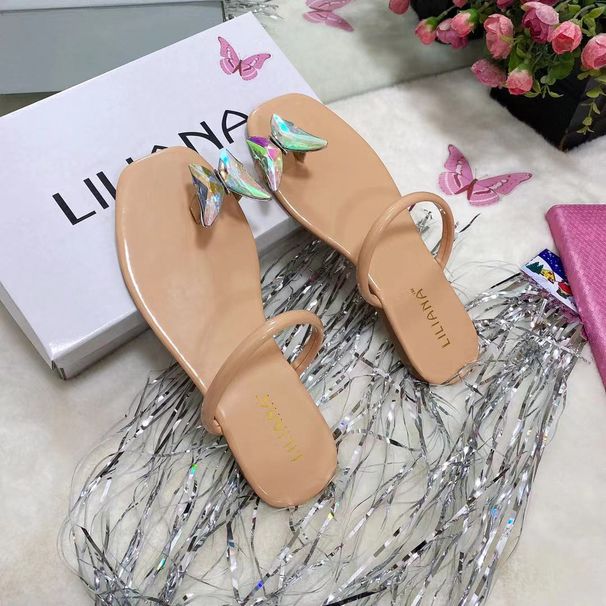 Women's Shoes Butterfly Fashion Flip Flops For Plus Size Women Casual Lightweight_vogvips.com