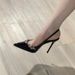 2024 New Summer One-Strap Nude Rhinestone High Heels Sexy Pointed Elegant Closed-Toe Sandals For Women Thin Heel_vogvips.com